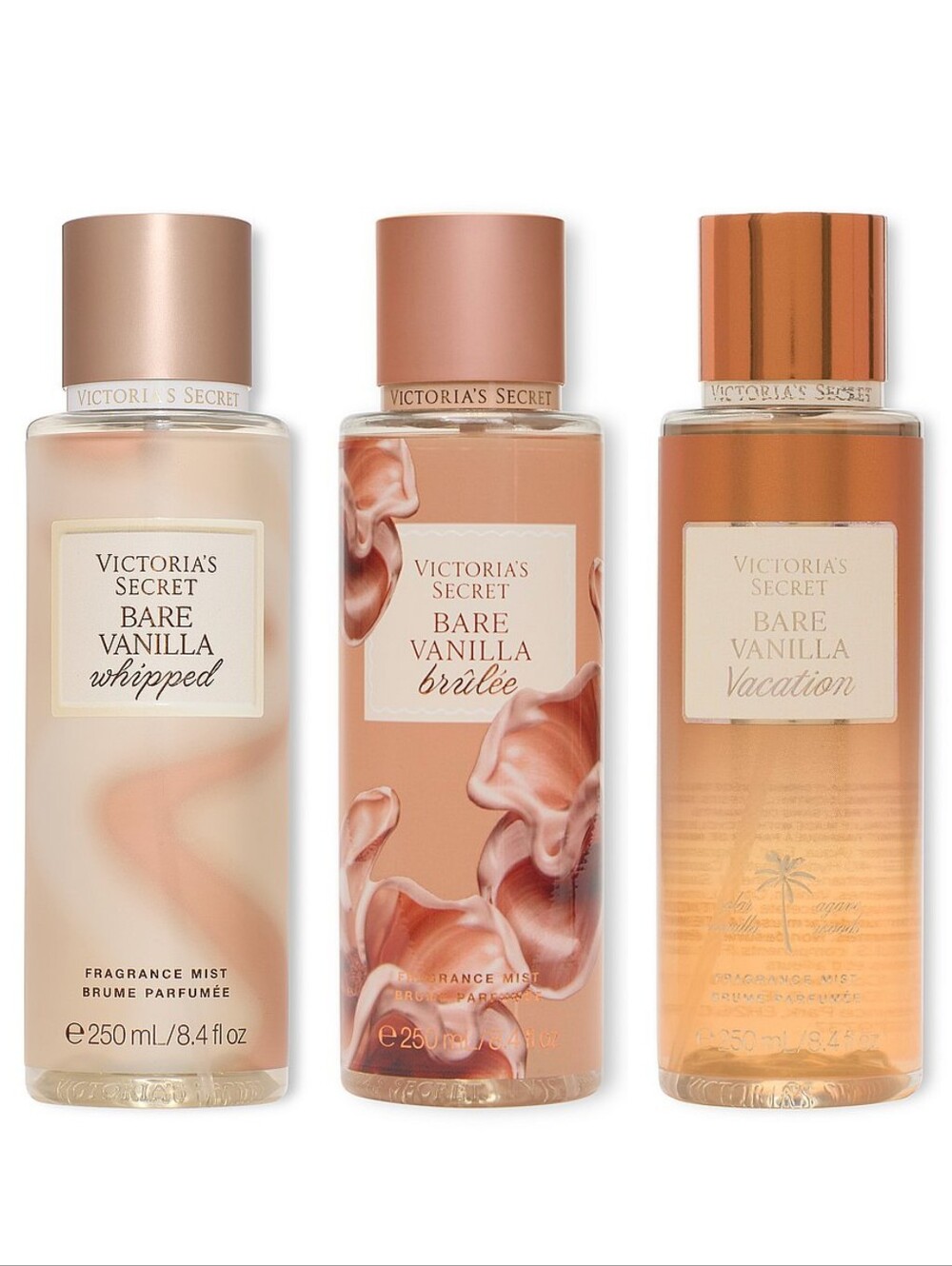 Victoria's Secret Bare Vanilla Mist 3 Piece Set NEW RARE